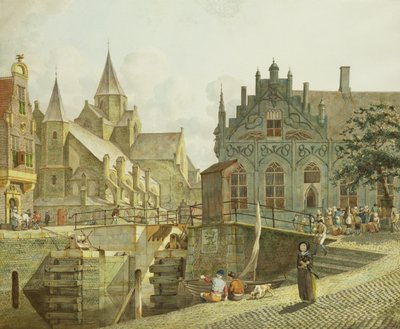 The Canal Lock by Johannes Huibert Prins