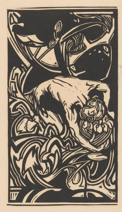 Kneeling Figure Among Plants by Johannes Josephus Aarts