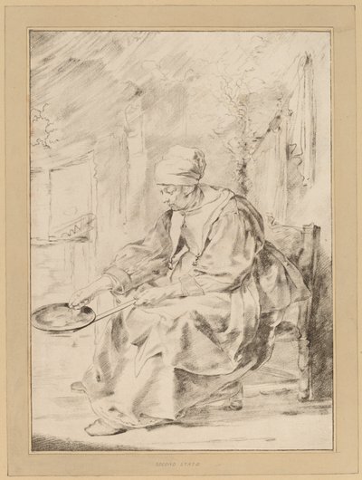 Pancake Woman, 1768 by Johannes Kornlein
