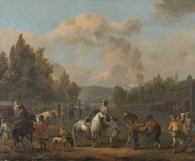 The Riding School by Johannes Lingelbach