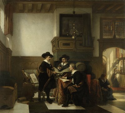 The Cloth Merchants of the Leiden Cloth Hall by Johannes Stroebel