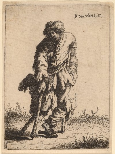 Beggar with a Wooden Leg by Johannes van Vliet