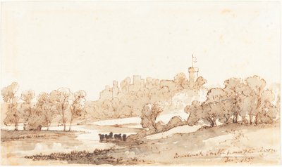 Warwick Castle from the Avon by John Baverstock Knight
