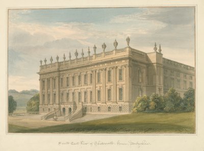 Derbyshire - Chatsworth Hall by John Buckler