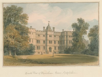 Oxfordshire - Rousham House, 1823 by John Buckler