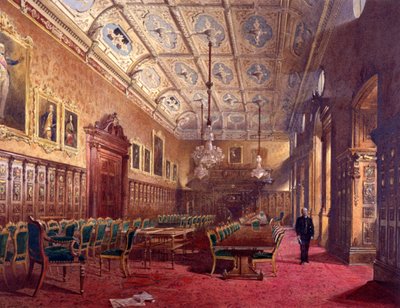Interior of Ironmongers Hall, London, 1888 by John Crowther