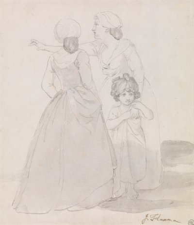 Two Women and a Child by John Flaxman