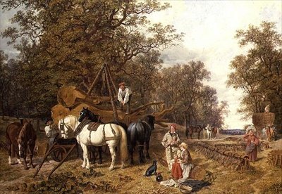 The Timber Waggon by John Frederick Herring Senior