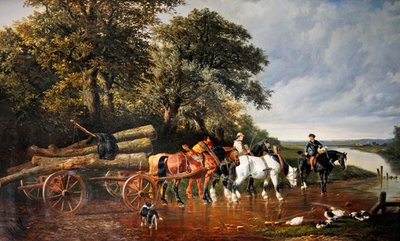 The Timber Wagon by John Frederick Herring Senior