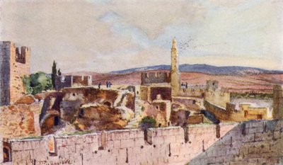 Portion of the Citadel of Jerusalem by John Fulleylove