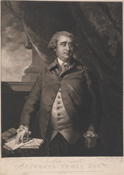 The Right Honourable Charles James Fox by John Jones