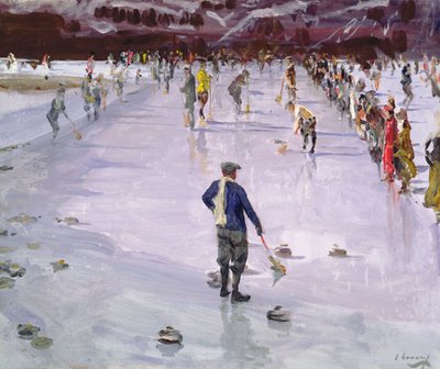 Curling in Wengen by John Lavery