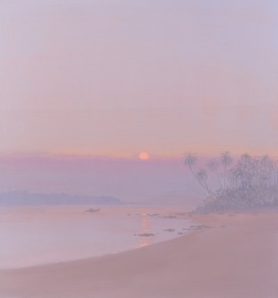 Boat Passing Panjim by John Miller