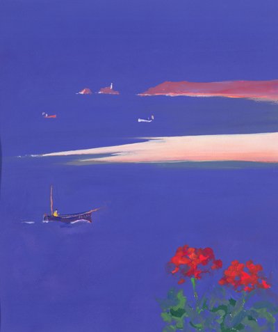 Godrevy and Blue Boat by John Miller