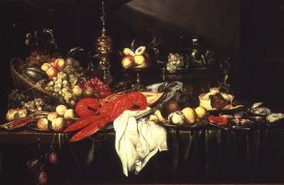 Lobster Still Life by Joris van (school of) Son