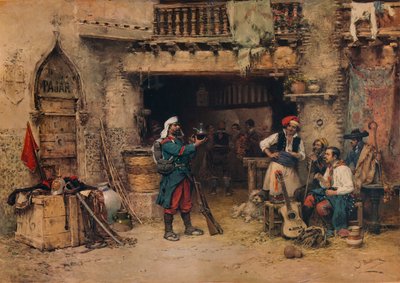 In the Guardroom by Jose Benlliure y Gil