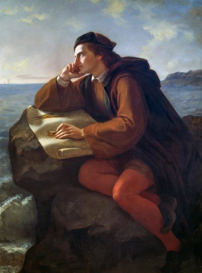 Inspiration of Christopher Columbus by José María Obregón