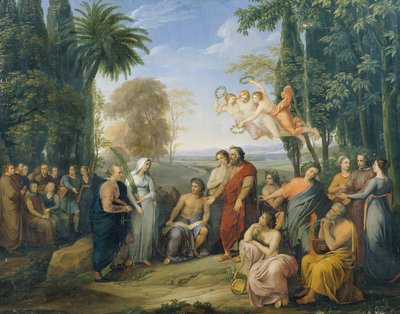 Klopstock Among the Poets in Elysium by Josef Abel