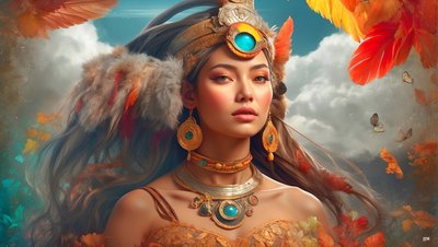 Dreamcore - Breathlessly Timeless Native American 04 by Josef Johann Michel