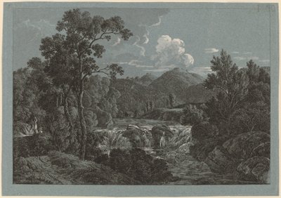 The Waterfall near Schladming in the Steiermark by Josef Rebell