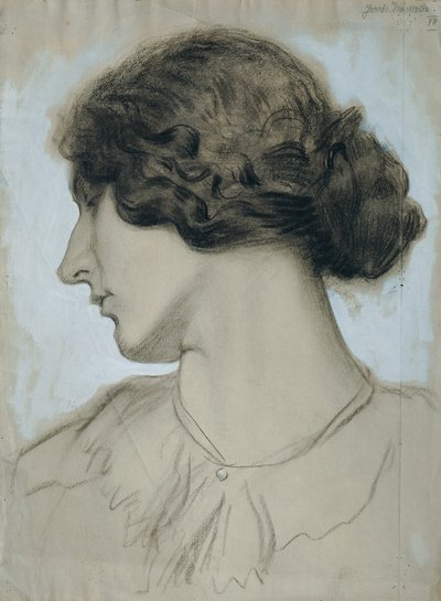 Head of a Young Woman in Profile by Josef Wawra