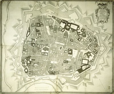 An Engraved Plan of Vienna, 1770 by Joseph Anton Nagel