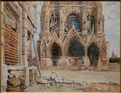 Cathedral of Reims by Joseph Felix Bouchor