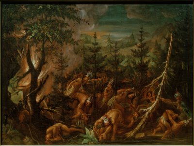 Massacre of the Iroquois on the Hurons by Joseph Légaré