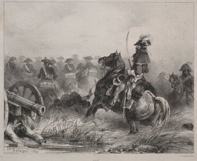 Cavalry Scene by Joseph Louis Hippolyte Bellange