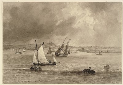 Ships off the coast by Joseph Murray Ince