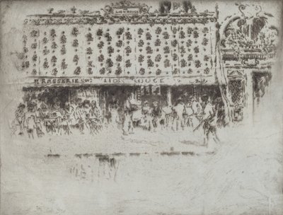 Brasserie, Au Lion Rouge by Joseph Pennell