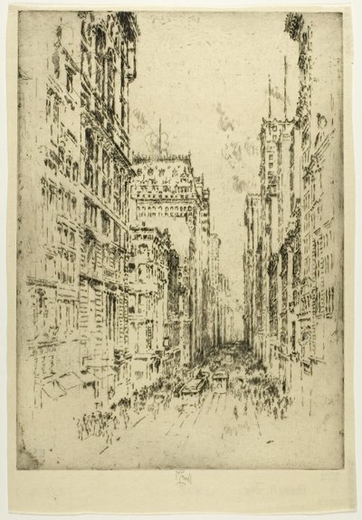 Lower Broadway by Joseph Pennell