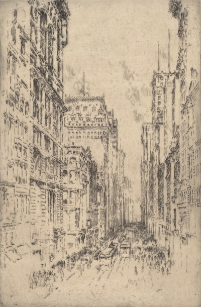 Lower Broadway by Joseph Pennell