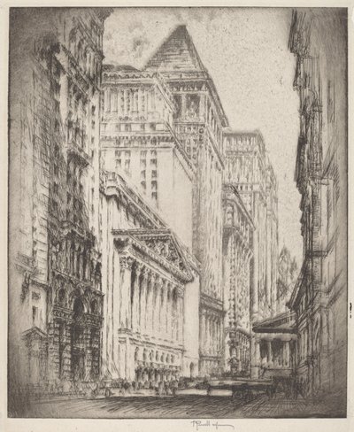 New York Stock Exchange by Joseph Pennell