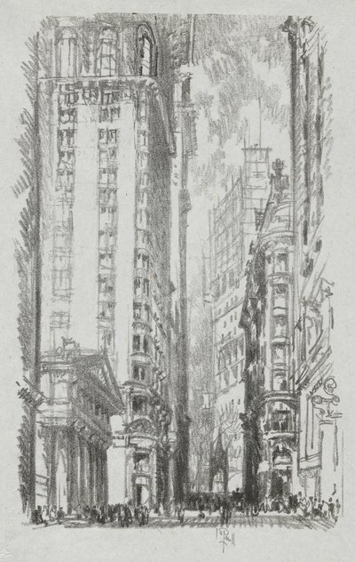 Pine Street, #6 in Iconophile Club Collection by Joseph Pennell