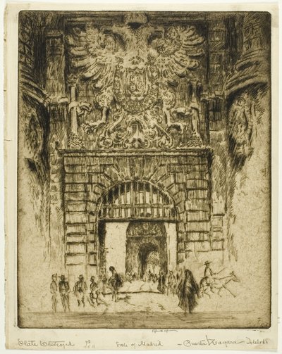 Porch of San Maclou, Rouen by Joseph Pennell