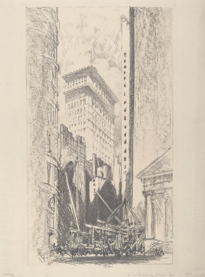 Rebuilding Broad Street by Joseph Pennell