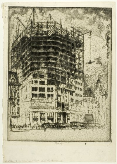 Rebuilding Fifth Avenue by Joseph Pennell