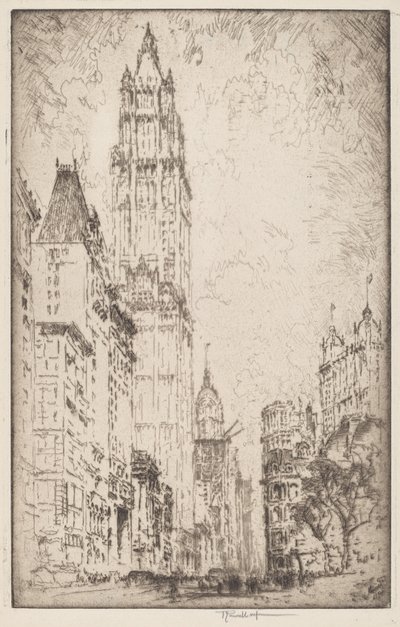 The Woolworth Building by Joseph Pennell