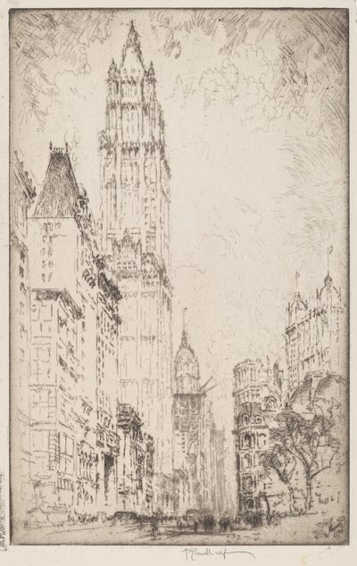 The Woolworth Building by Joseph Pennell