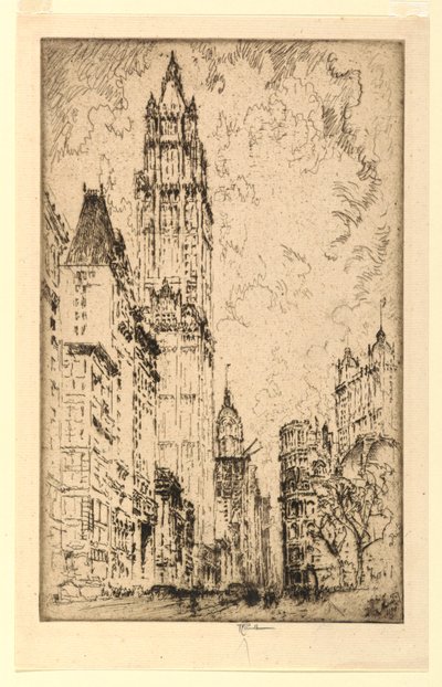 The Woolworth Building by Joseph Pennell