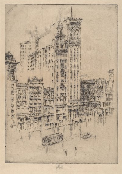 Union Square, Rainy Day by Joseph Pennell