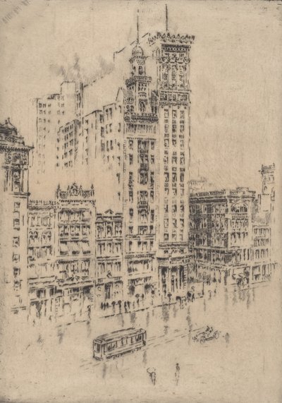 Union Square, Rainy Day by Joseph Pennell