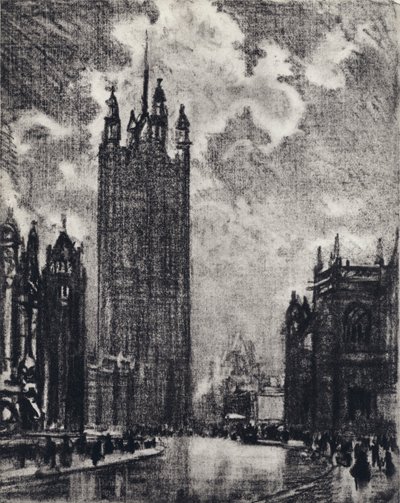 Victoria Tower by Joseph Pennell