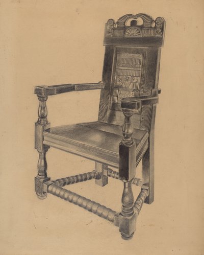 Carved Chair by Joseph Sudek