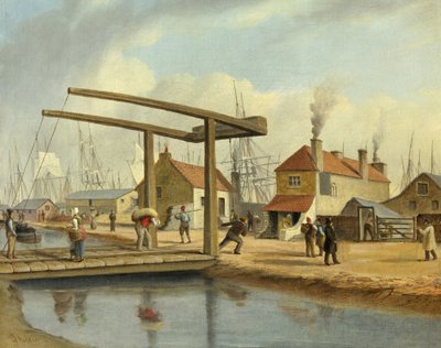 The Monmouthshire Canal at Newport by Joseph Walter