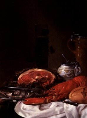 Still Life with Lobster by Joseph de Bray