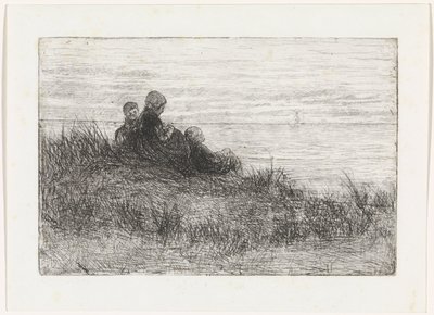 Dune Landscape with Mother and Children by Jozef Israëls