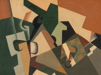 Glass and Checkerboard by Juan Gris