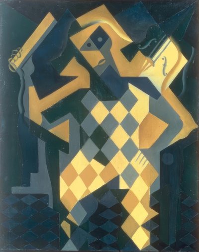 The Harlequin with Violin by Juan Gris